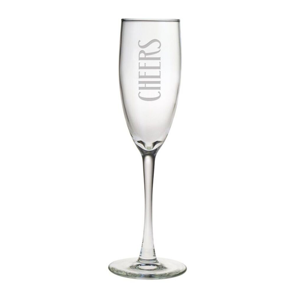 Susquehanna Glass Cheers Set Of 4 5.75Oz Flutes, No Color